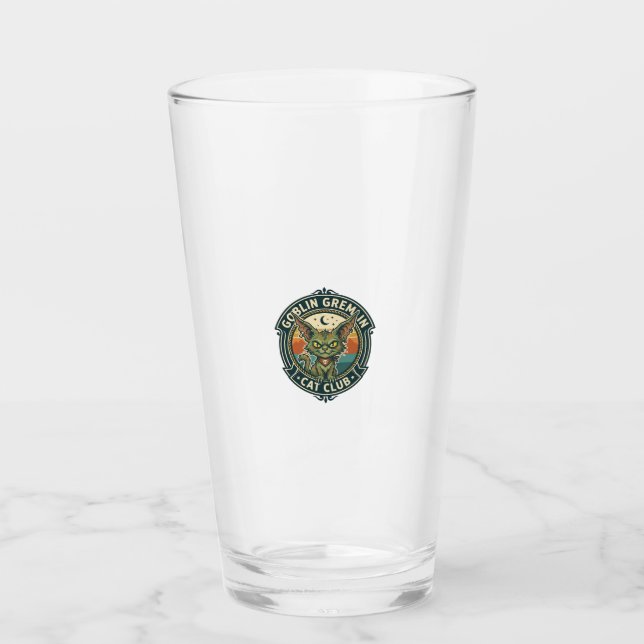 Verre Conception de chat mignon de lutin gremlin - Gobel (Devant)
