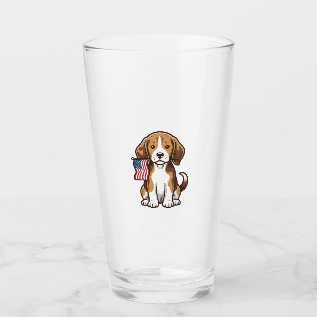 Verre Conception de chemise de drapeau américain de chio (Devant)