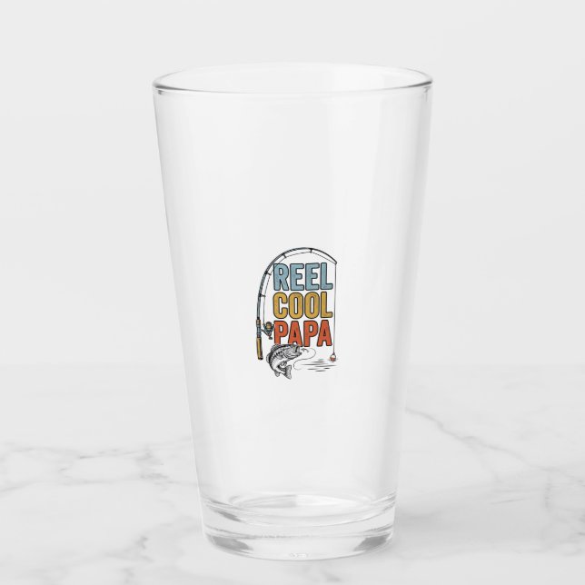 Verre Conception de chemise de pêche Reel Cool Papa_1 (Devant)