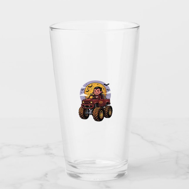 Verre Conception de chemise Halloween de camion monstre  (Devant)