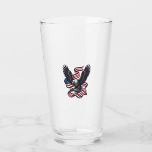 Verre Conception de chemise vectorielle aigle patriotiqu