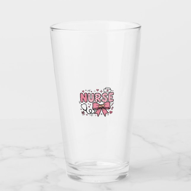 Verre Conception de chemise vectorielle Cute Nurse Bow H (Devant)
