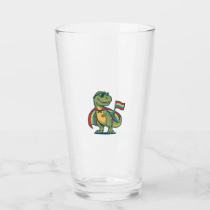 Verre Conception de chemise vectorielle de dinosaure de