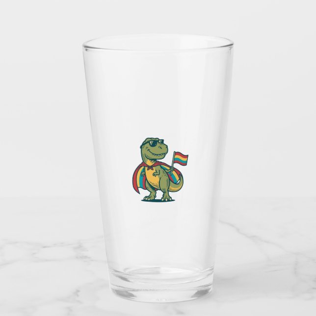 Verre Conception de chemise vectorielle de dinosaure de  (Devant)