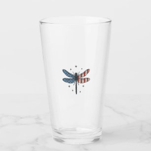 Verre Conception de chemise vectorielle de libellule pat