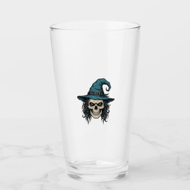Verre Conception de chemise vectorielle Halloween Crâne  (Devant)