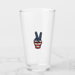 Verre Conception de chemise vectorielle main de paix pat
