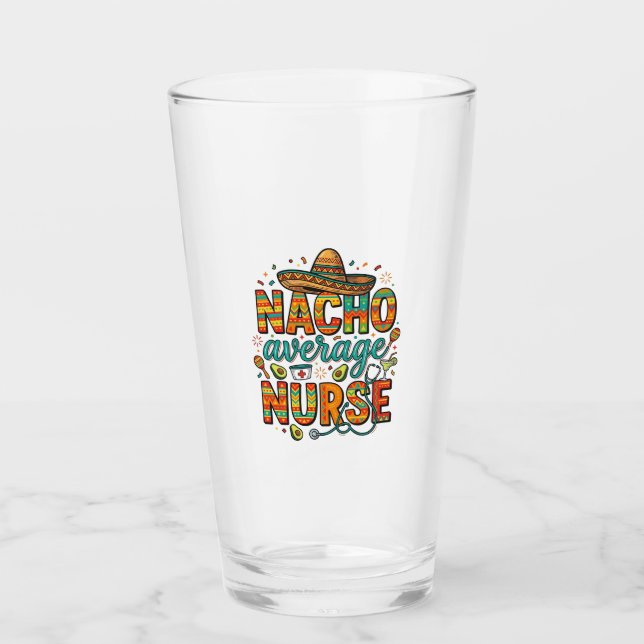 Verre Conception de chemise vectorielle Nacho Average Nu (Devant)