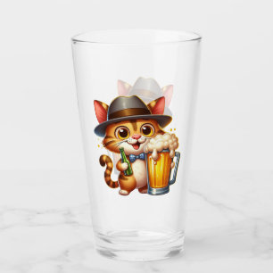 Verre Conception de clip de chat et de bière-85244