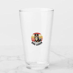 Verre Conception de coucher de soleil de chien mignon gr