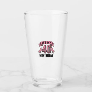 Verre Conception de gravure vintage de licorne pour 40e