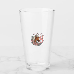 Verre Conception de gravure vintage florale pour les 8 a