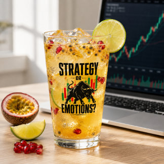 Verre Conception de mentalité de trading de taureau Stra
