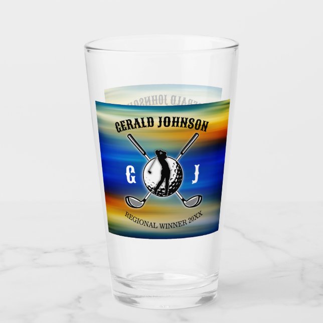 Verre Conception de monogramme de golf sur mesure (Devant)