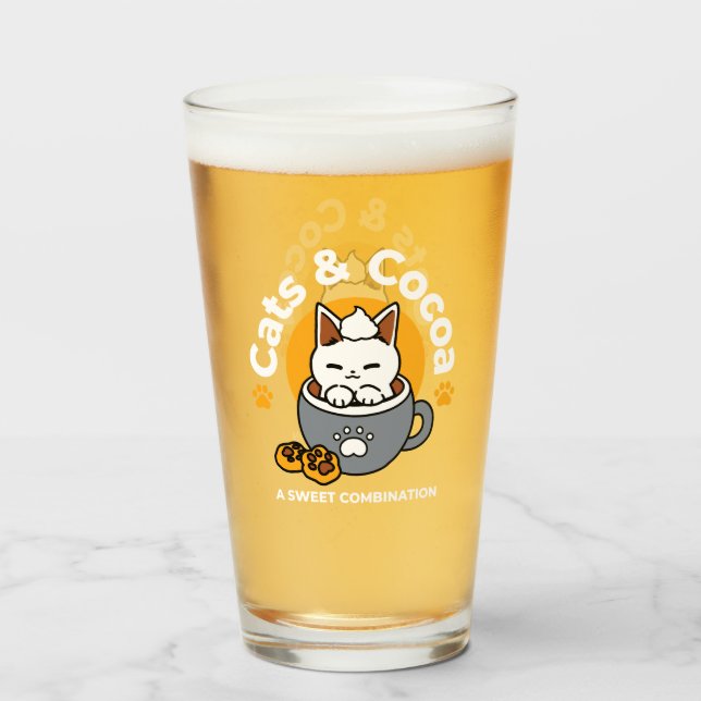 Verre Conception de Mug de vacances avec Cosy Cat et Paw (Devant (rempli))