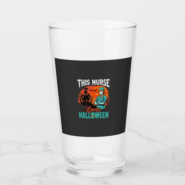 Verre Conception de soins infirmiers Halloween épouvanta (Devant)