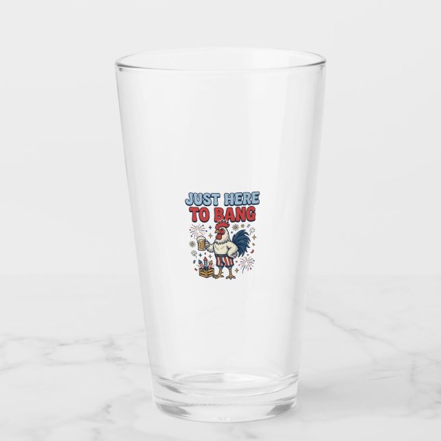 Verre Conception de T-shirt de bière de feu d'artifice d (Devant)