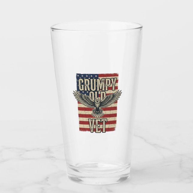 Verre Conception de T-shirt de drapeau d'aigle patriotiq (Devant)