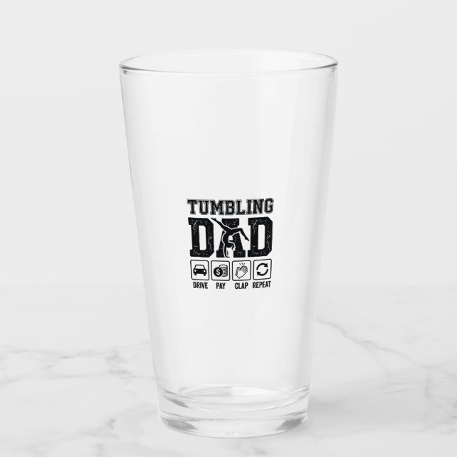 Verre Conception de T-shirt Tumbling Dad Drive Pay Clap  (Devant)