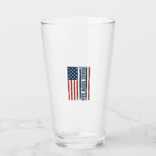 Verre Conception de T-shirt vintage avec drapeau américa