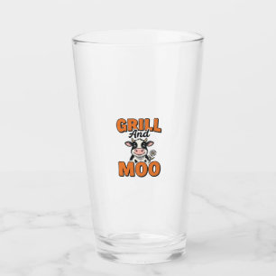 Verre Conception de T-Shirt vintage Grill And Moo Vache