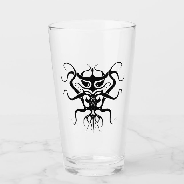 Verre Conception de tatouage tribal d'espèce extraterres (Devant)