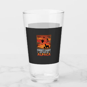 Verre Conception de vecteur d'Alpaca d'Halloween oublie