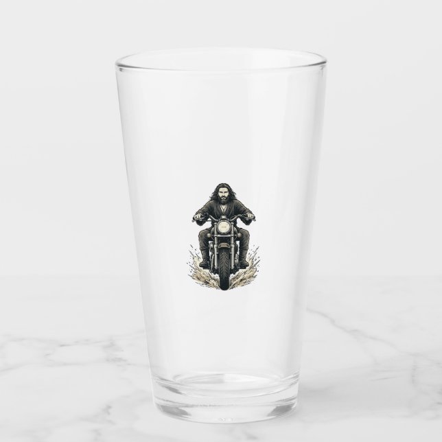 Verre Conception de vecteur de cavalier de moto de gravu (Devant)