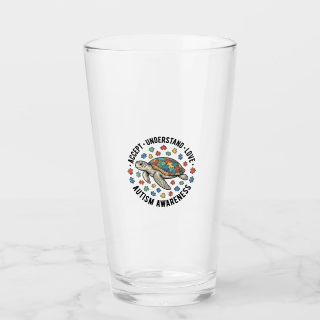 Verre Conception de vecteur de puzzle de tortue pour la  (Devant)