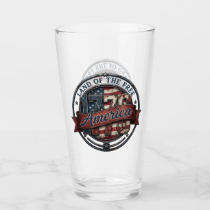 Verre Conception d'emblème patriotique Americana Terre d