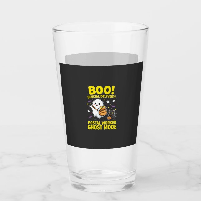 Verre Conception d'Halloween pour les travailleurs posta (Devant)
