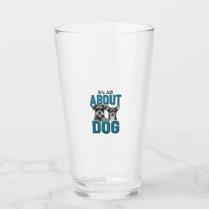 Verre Conception vectorielle de citation d'amant de chie