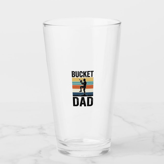 Verre Conception vectorielle de papa de seau Rétro Baseb (Devant)