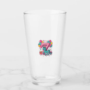Verre Conception vectorielle de poney mignon pour la fêt