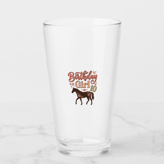 Verre Conception vectorielle florale de cheval 10 pour f (Devant)