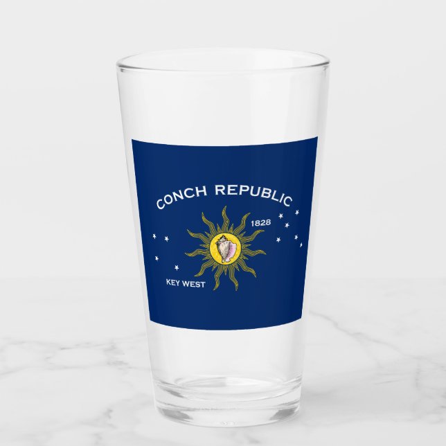 Verre Conch Republic Flag (Devant)