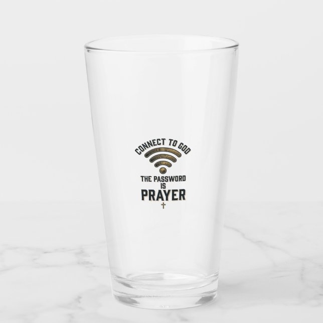 Verre Connexion à Dieu Prière Vector Design Chrétien_1 (Devant)