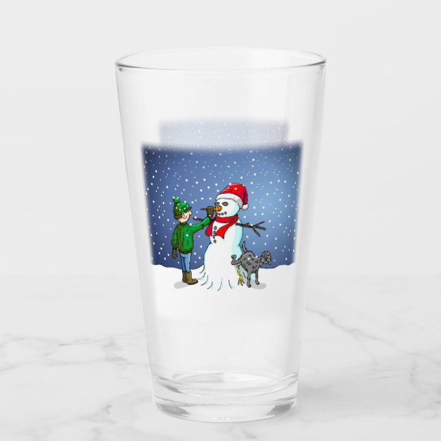 Verre Construire un bonhomme de neige (Devant)