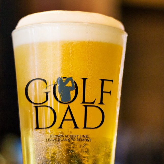 Verre Cool branché "GOLF DAD" Navy Blue Pint (Créateur téléchargé)
