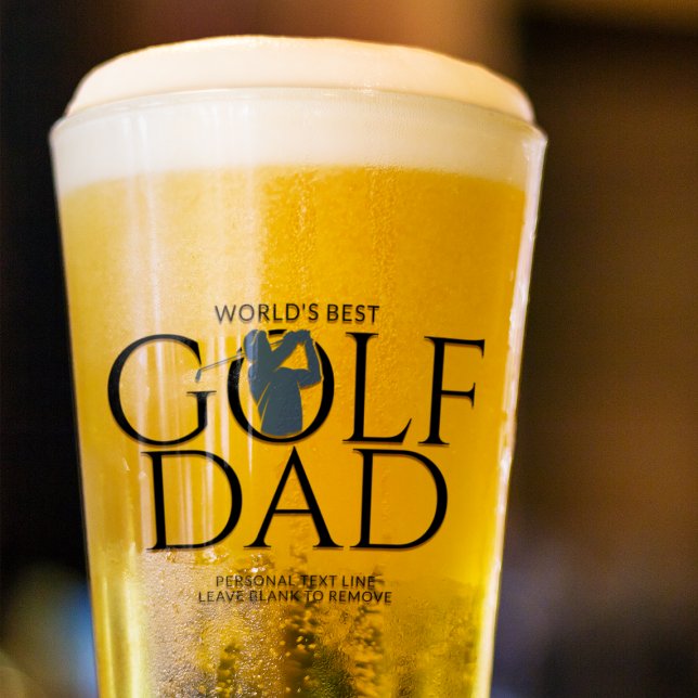 Verre Cool branché "WORLD'S Best GOLF DAD" Navy Blue Pin (Créateur téléchargé)