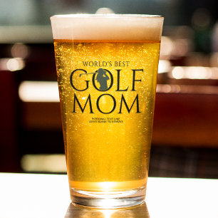 Verre Cool branché "WORLD'S Best GOLF MOM" Navy Blue Pin