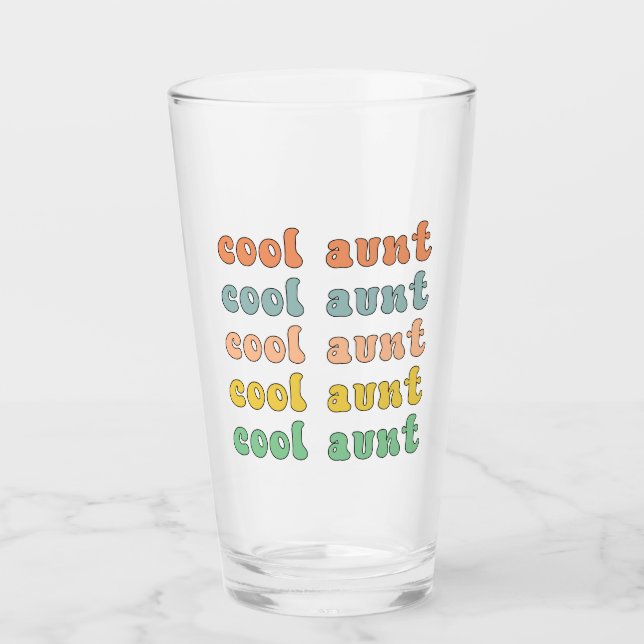 Verre Cool Tante Moderne Rétro Cadeaux mignons pour Tant (Devant)