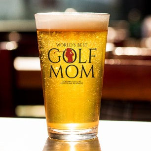 Verre Cool tendance "WORLD'S Best GOLF MOM" Red Pint