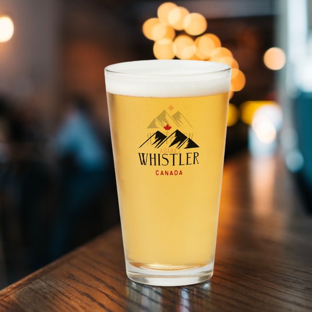 Verre Cool Whistler Canada Mountains Maple Leaf (Créateur téléchargé)