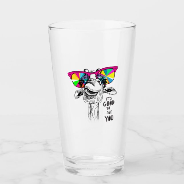 Verre Copie drôle de girafe (Devant)