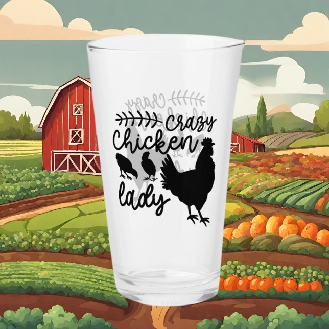 Verre Coq de pays dame poule folle (Créateur téléchargé)