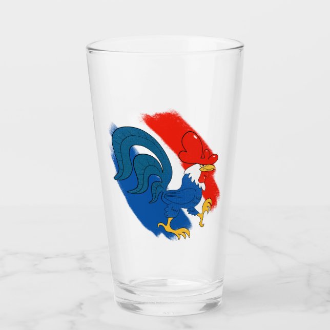 Verre Coq gaulois (Devant)