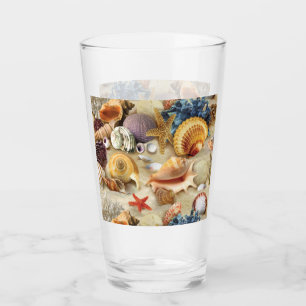 Verre Coques de mer sur la plage