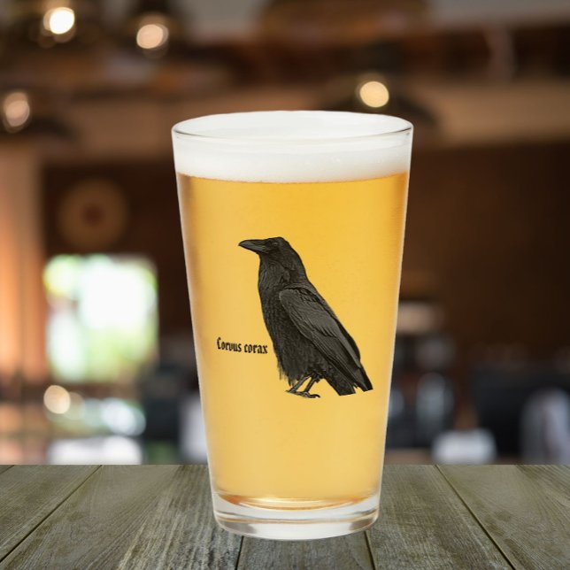 Verre Corbeau noir avec nom scientifique (In Situ)