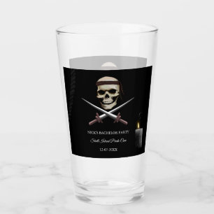 Verre Corde et crâne Pirate Bachelor / fête d'anniversai